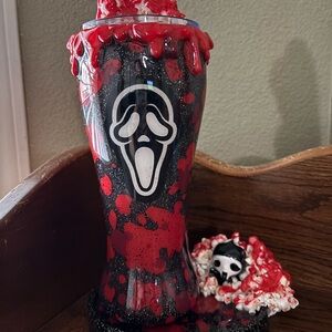 Scream custom tumbler and coaster set